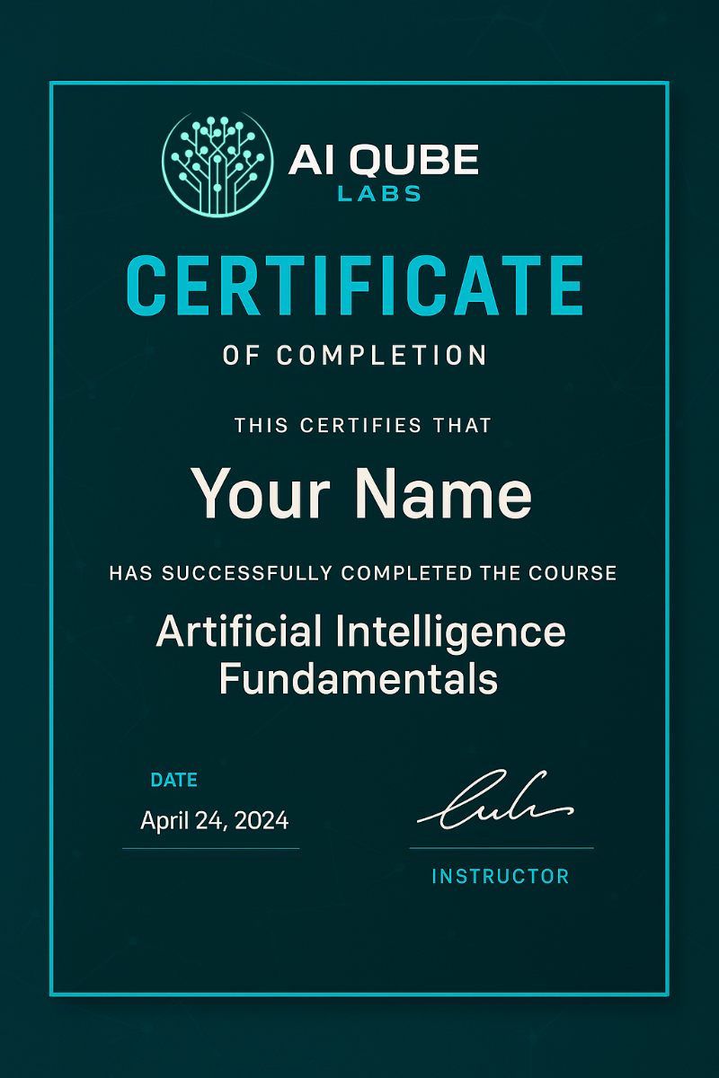 Certificado de AI Qube Labs